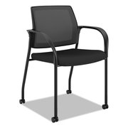Hon Ignition 2.0 Ilira-Stretch Mesh Back Mobile Stacking Chair, Blk Fabric HIGS6.F.H.IM.CU10.T